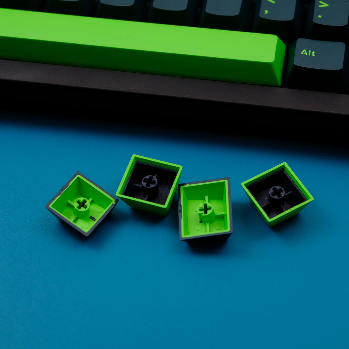 Ink Green PBT Double Shot Keycaps 132 Keys Cherry Profile Keyboard Keycaps for Cherry MX Switches Mechanical Gaming Keyboard