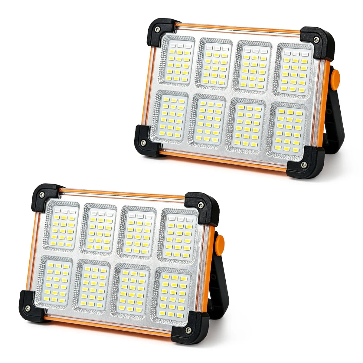 2 Pack/1Pack Rechargeable LED Solar Work Light，Portable Floodlight with 3600mAh Battery, Ideal for Camping, Emergency Power