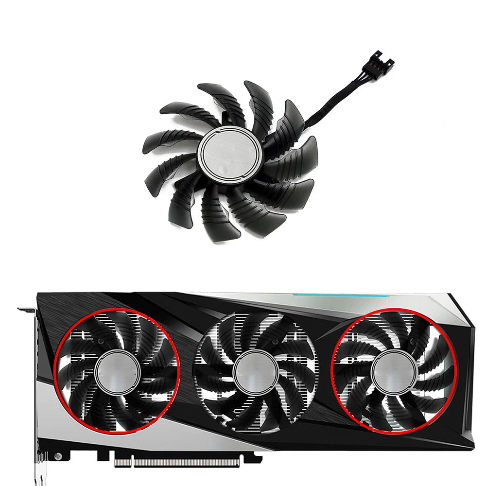 T128010SU RTX3060 Cooler Fan Replacement For Gigabyte GeForce RTX 3060 Ti RX 6600 6700 XT GAMING Graphics Video Card Cooling