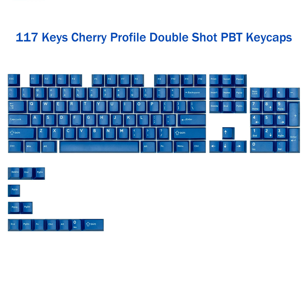 Ink Green PBT Double Shot Keycaps 132 Keys Cherry Profile Keyboard Keycaps for Cherry MX Switches Mechanical Gaming Keyboard