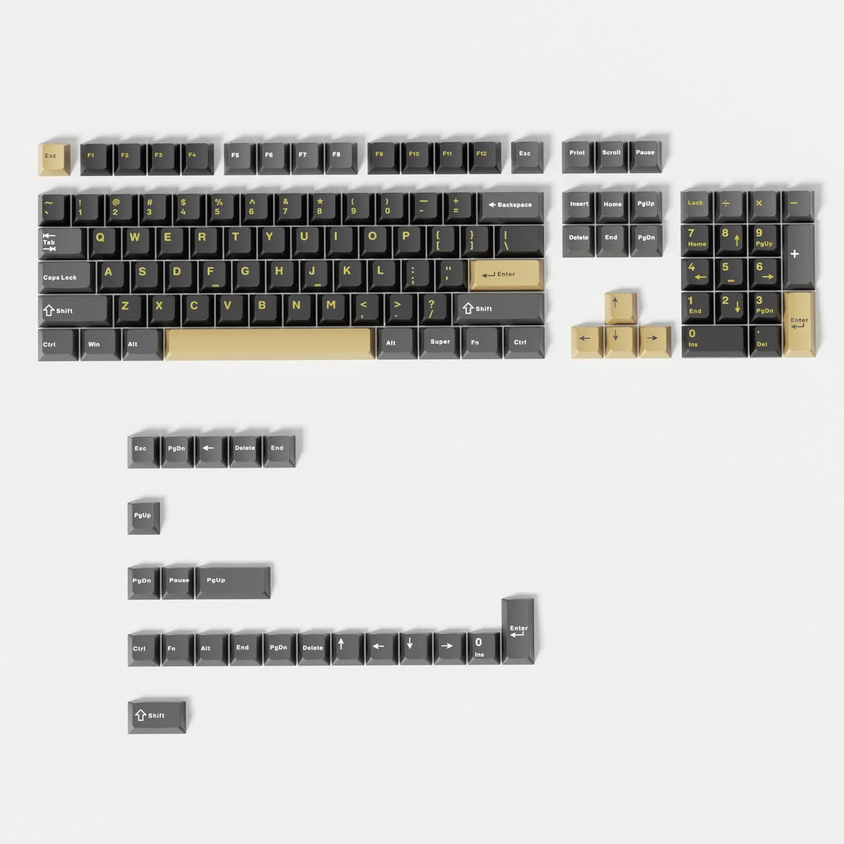 Ink Green PBT Double Shot Keycaps 132 Keys Cherry Profile Keyboard Keycaps for Cherry MX Switches Mechanical Gaming Keyboard