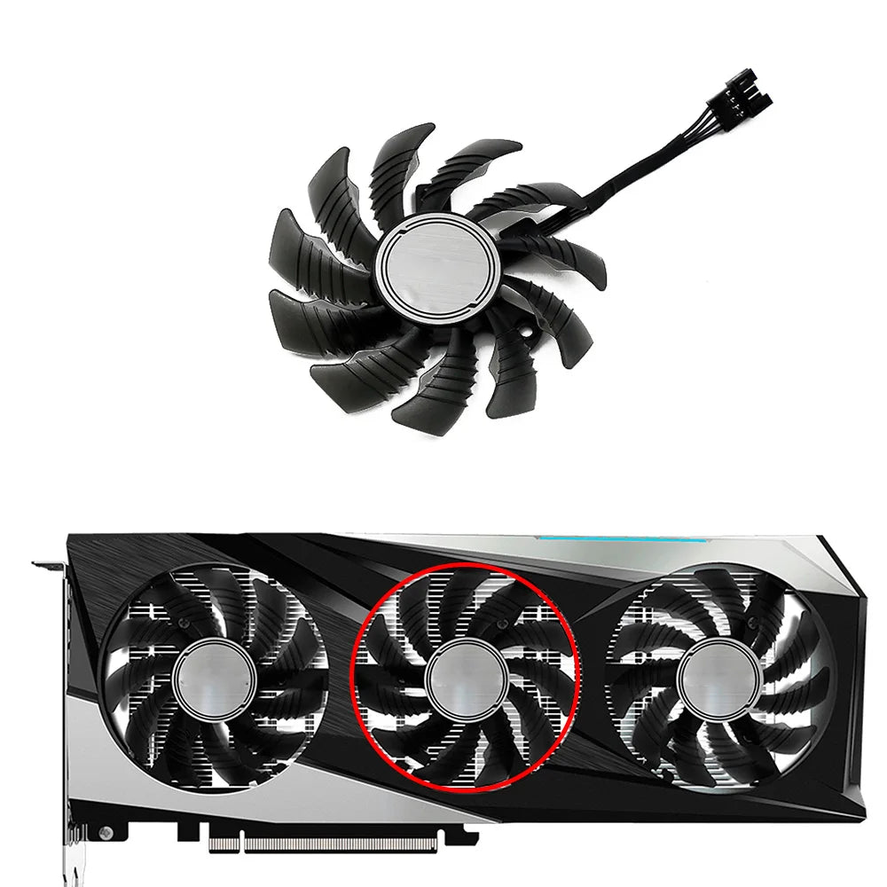 T128010SU RTX3060 Cooler Fan Replacement For Gigabyte GeForce RTX 3060 Ti RX 6600 6700 XT GAMING Graphics Video Card Cooling