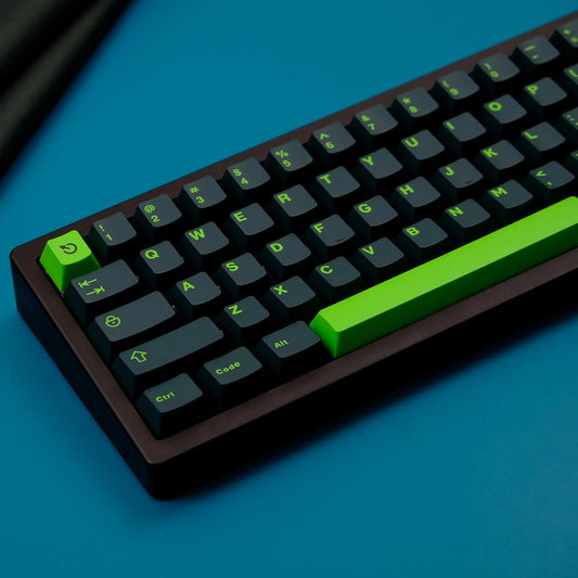 Ink Green PBT Double Shot Keycaps 132 Keys Cherry Profile Keyboard Keycaps for Cherry MX Switches Mechanical Gaming Keyboard