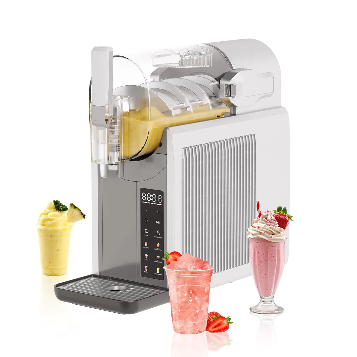 No Ice Needed Slushie Machine, 68Oz Frozen Drink Maker With 6 Preset Programs, LED Display, Auto-Clean For Margaritas