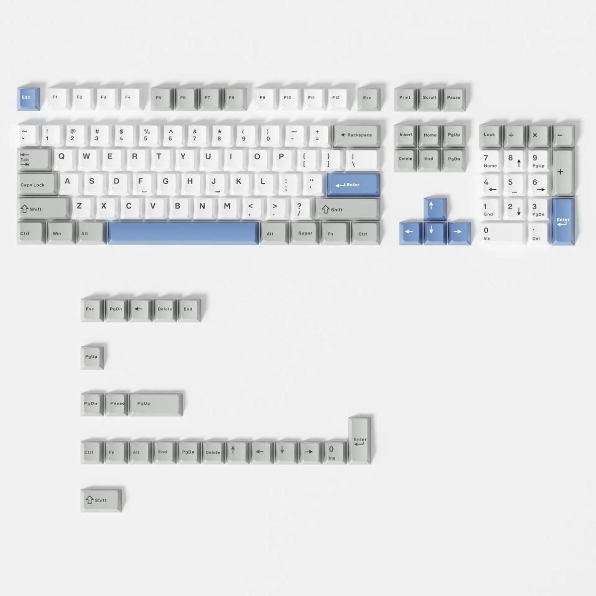Ink Green PBT Double Shot Keycaps 132 Keys Cherry Profile Keyboard Keycaps for Cherry MX Switches Mechanical Gaming Keyboard