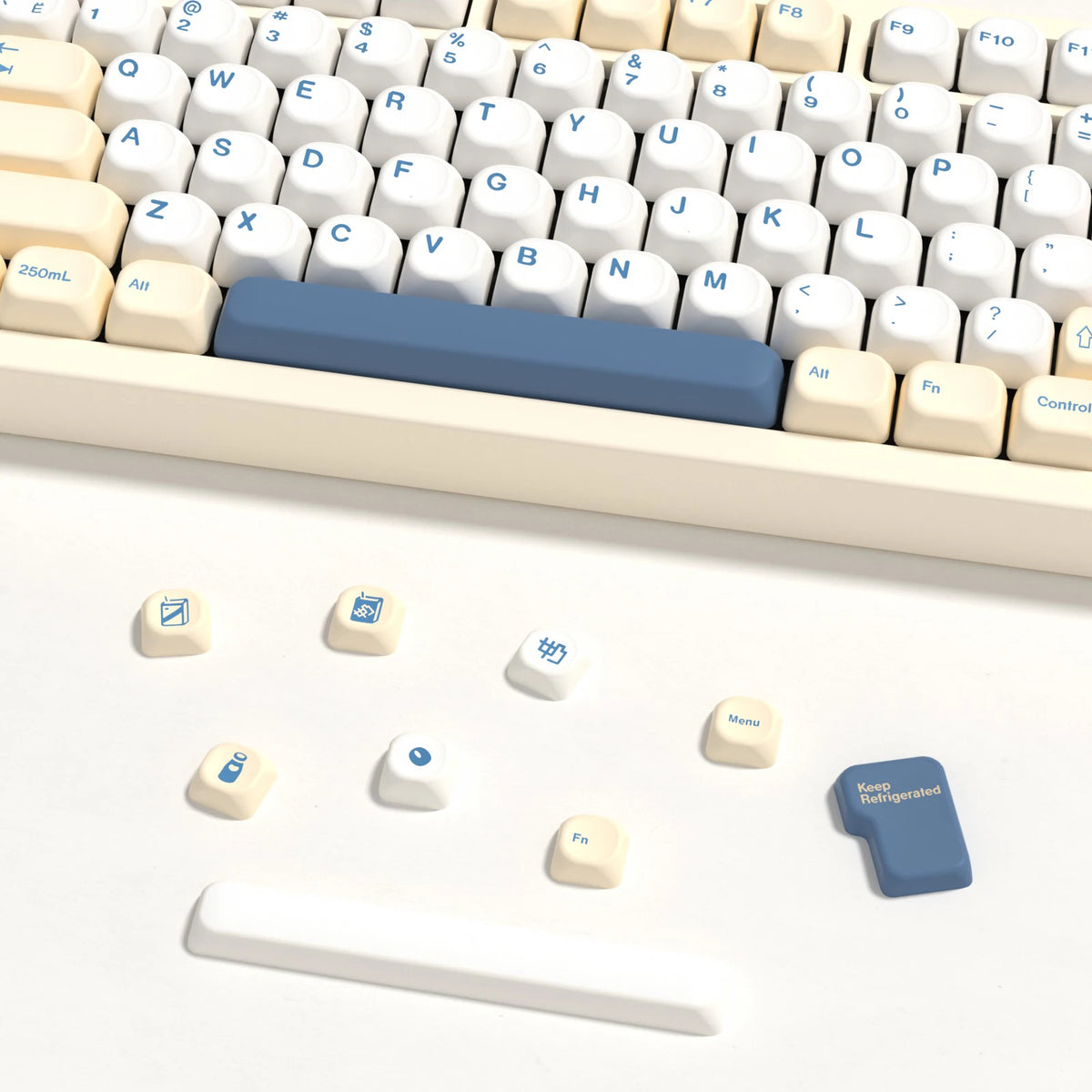 KBDiy GMK Soymilk Keycaps Retro KOA Profile PBT Keycap For Aula F75 F99 F87 Pro Mad 60he 68he Key Cap Gaming Mechanical Keyboard