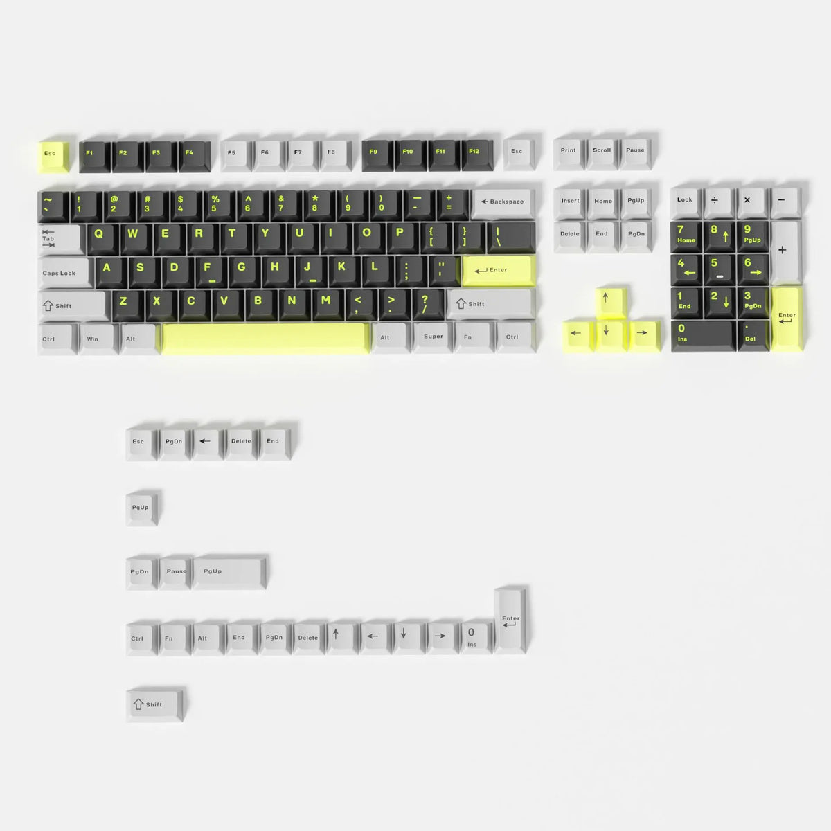 Ink Green PBT Double Shot Keycaps 132 Keys Cherry Profile Keyboard Keycaps for Cherry MX Switches Mechanical Gaming Keyboard