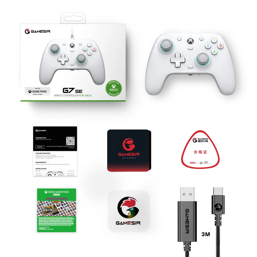 100% Original GameSir  G7 SE  Xbox Gaming Controller Wired Gamepad for Xbox Series X S, XSS XSX Xbox One, ALPS Joystick PC
